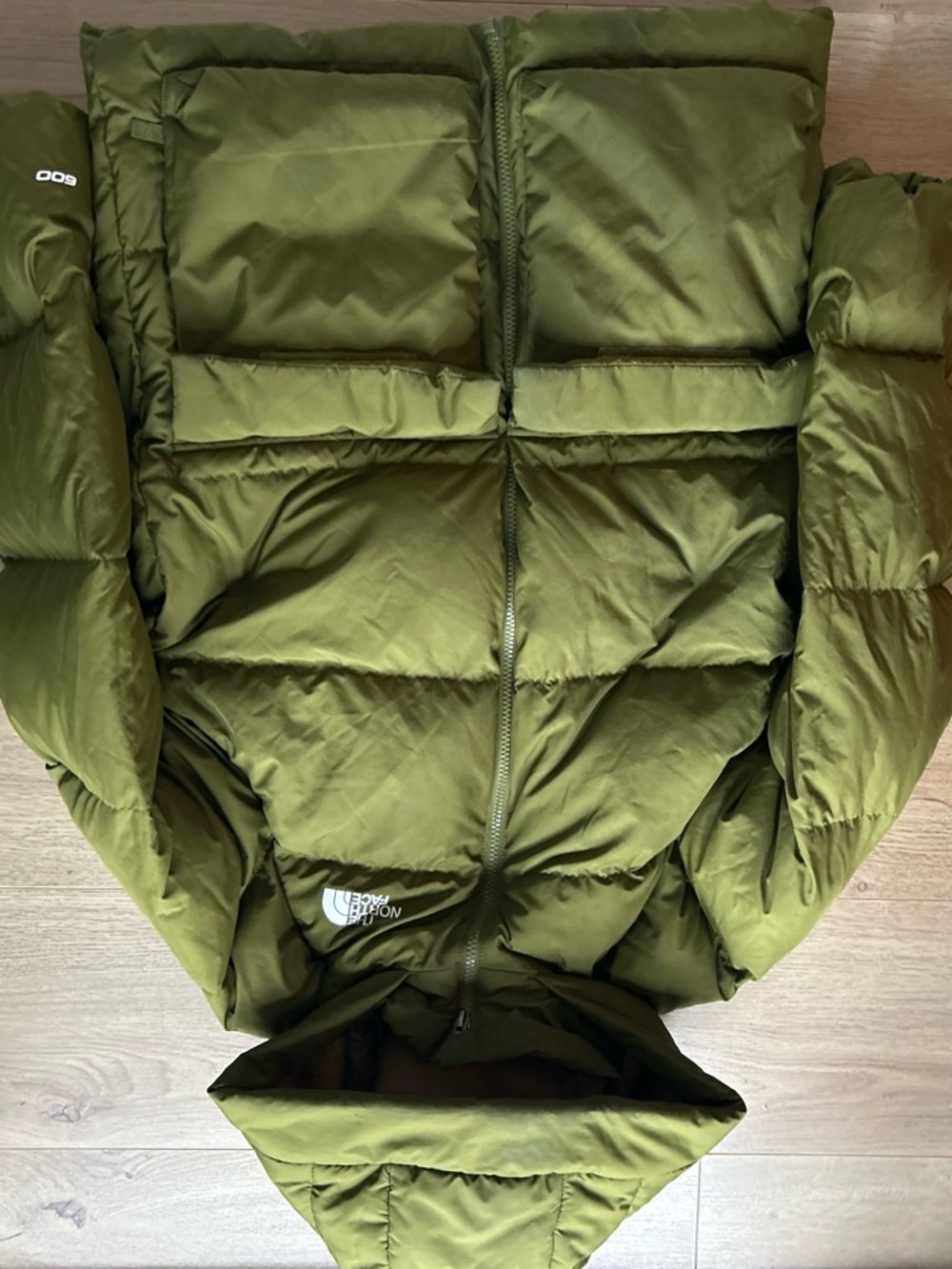 The North Face Kids Olive Puffer Coat with Hood